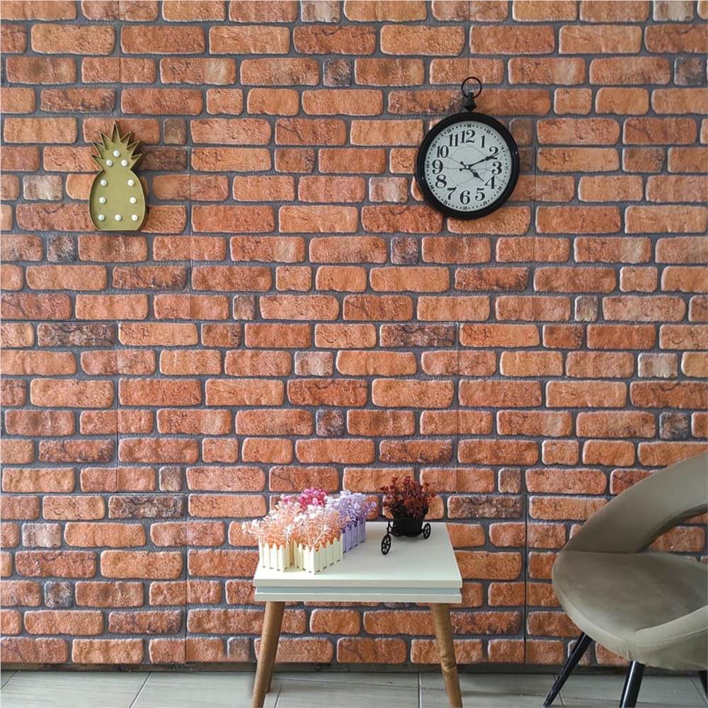 3D Wall Panels with Terracotta Brick Design 10 pcs EPS