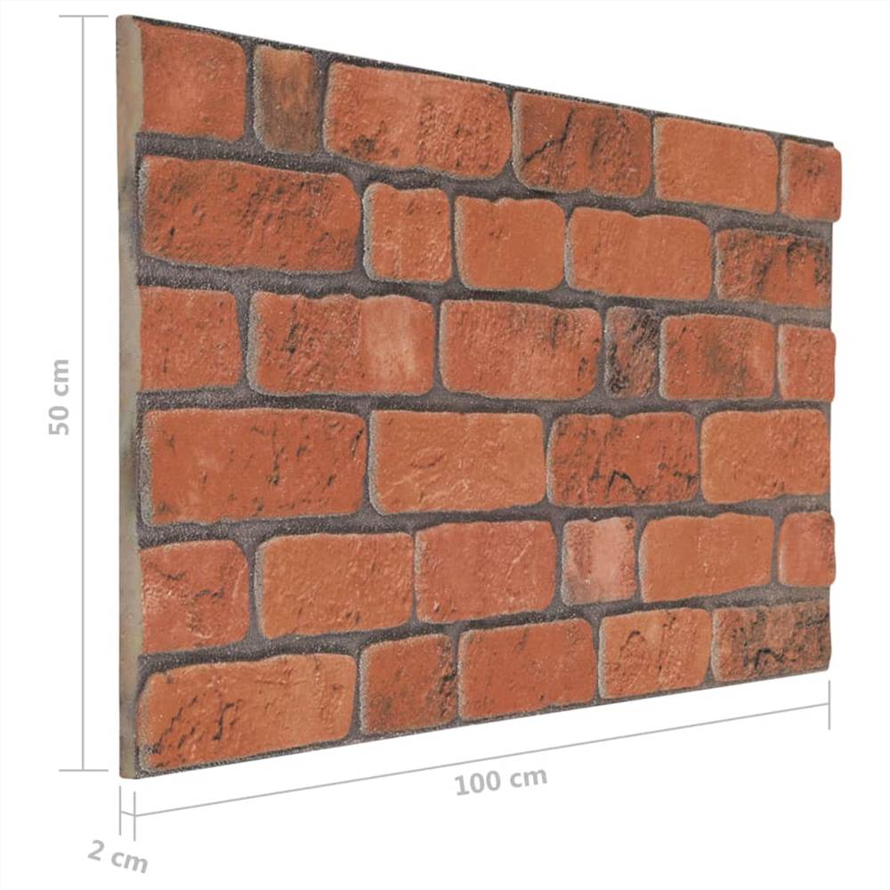 3D Wall Panels with Terracotta Brick Design 10 pcs EPS