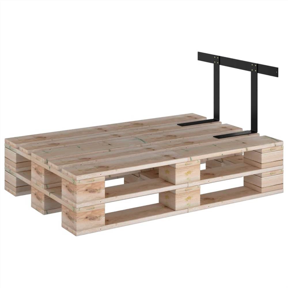 Backrest for Pallet Sofa Black 70 cm Iron