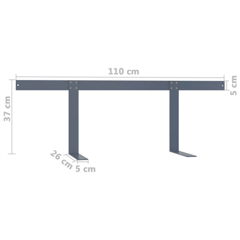 Backrest for Pallet Sofa Light Grey 110 cm Iron