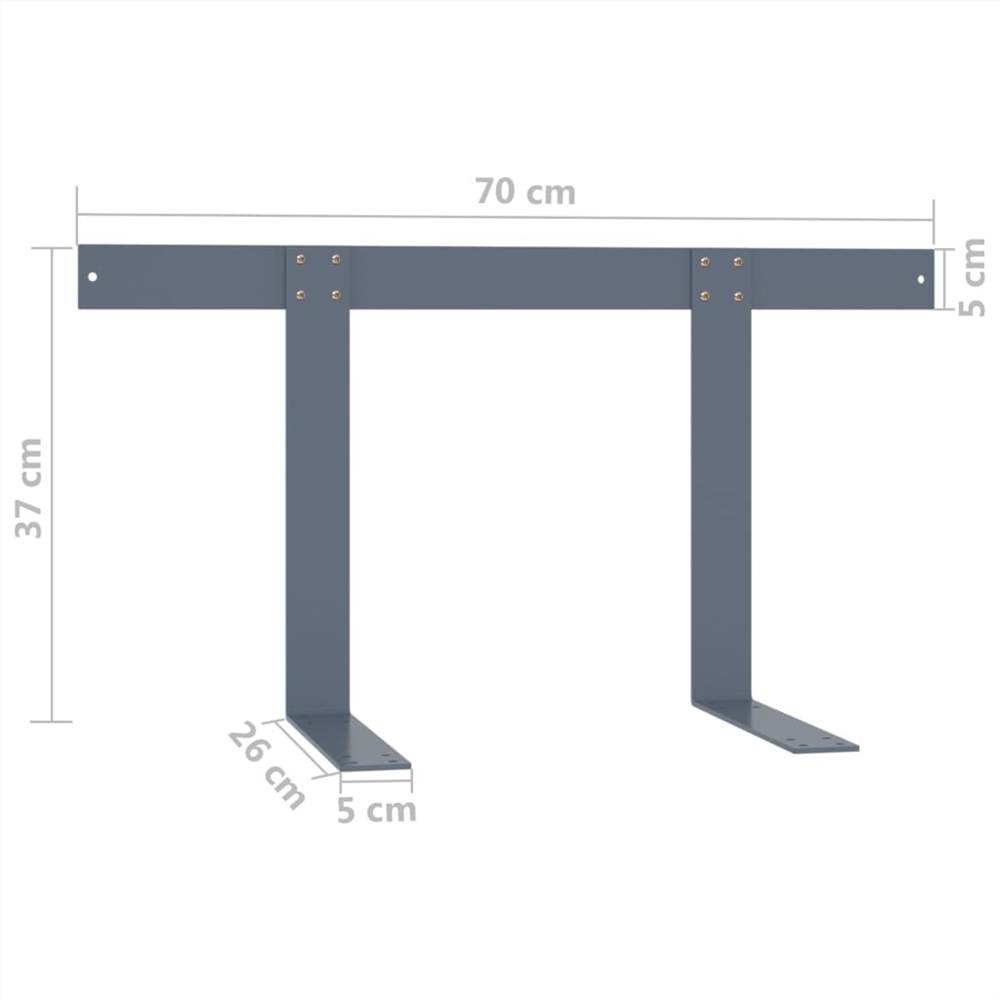 Backrest for Pallet Sofa Light Grey 70 cm Iron