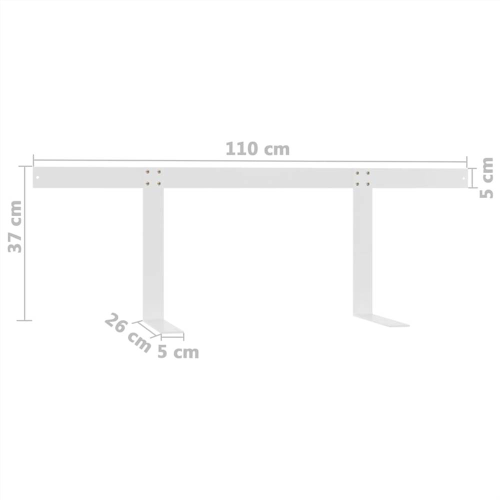 Backrest for Pallet Sofa White 110 cm Iron