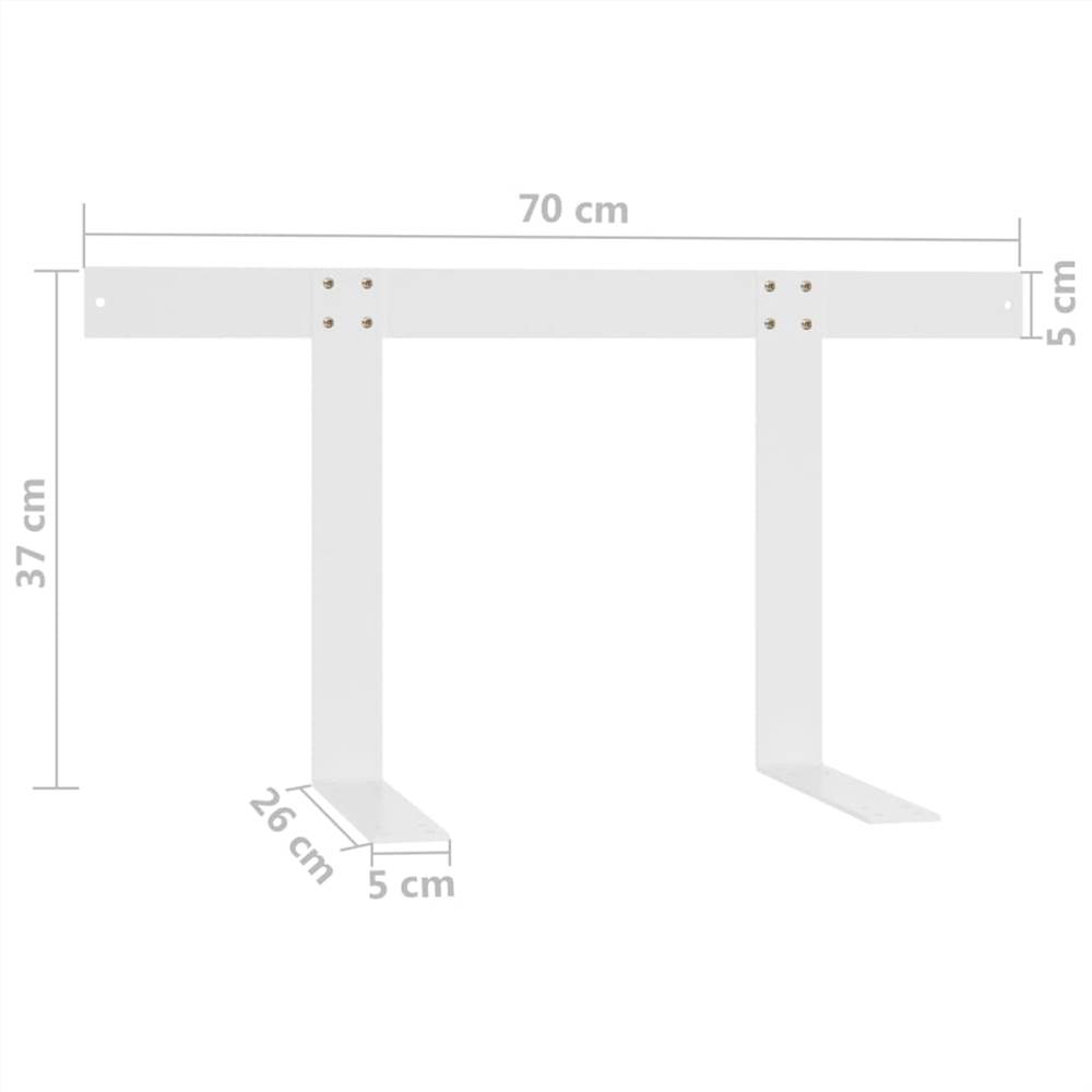 Backrest for Pallet Sofa White 70 cm Iron