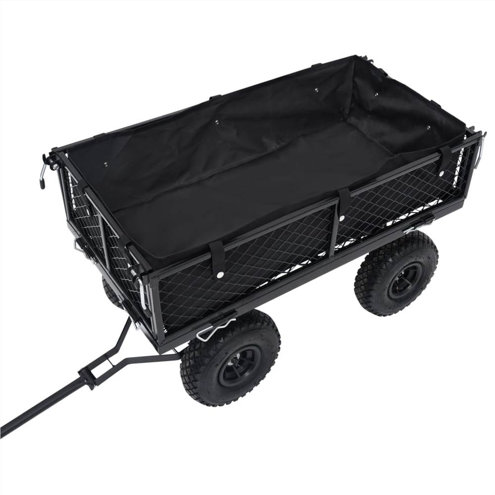 Garden Cart Liner Black 86x46x22 cm Fabric