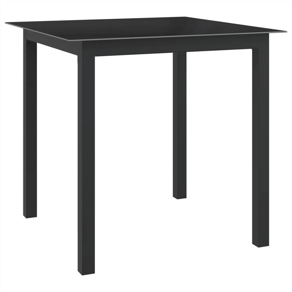 

Garden Table Anthracite 80x80x74 cm Aluminium and Glass