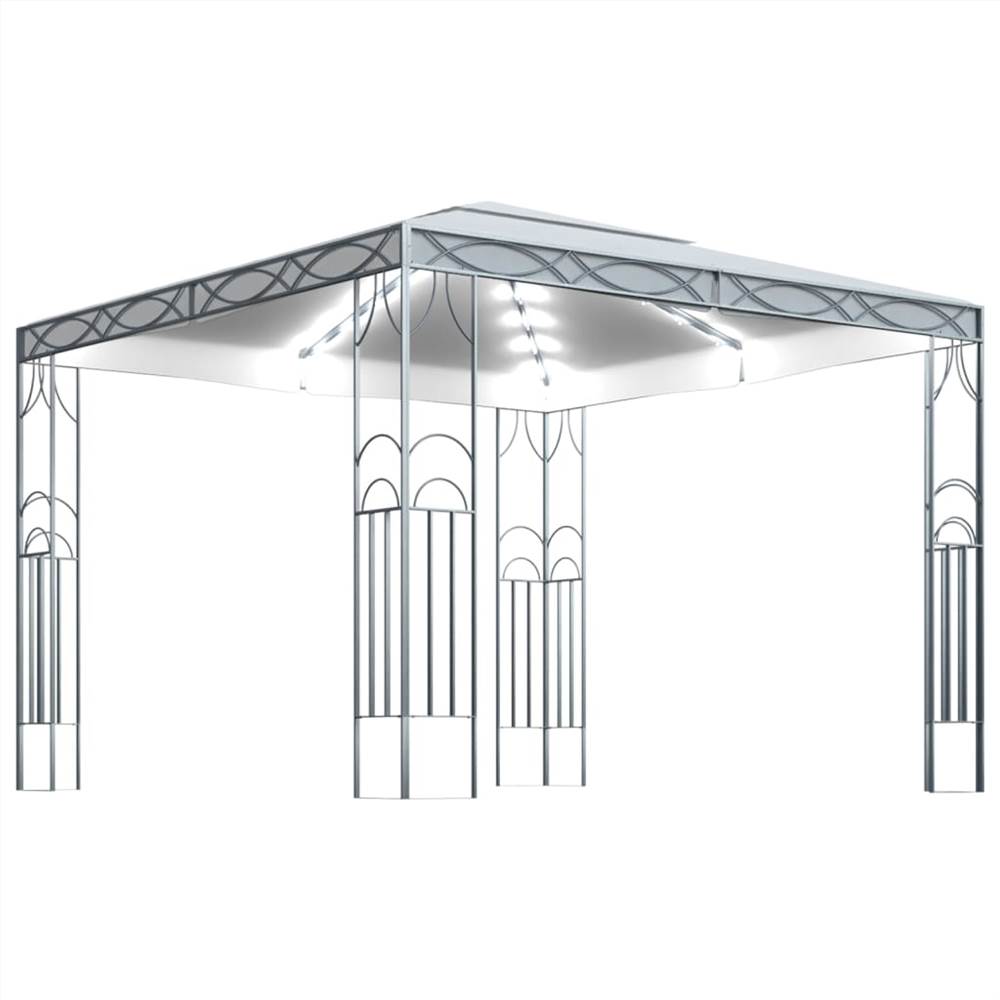 

Gazebo with String Lights 300x300 cm Cream