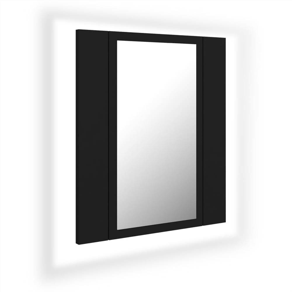 LED Bathroom Mirror Black 40x12x45 cm