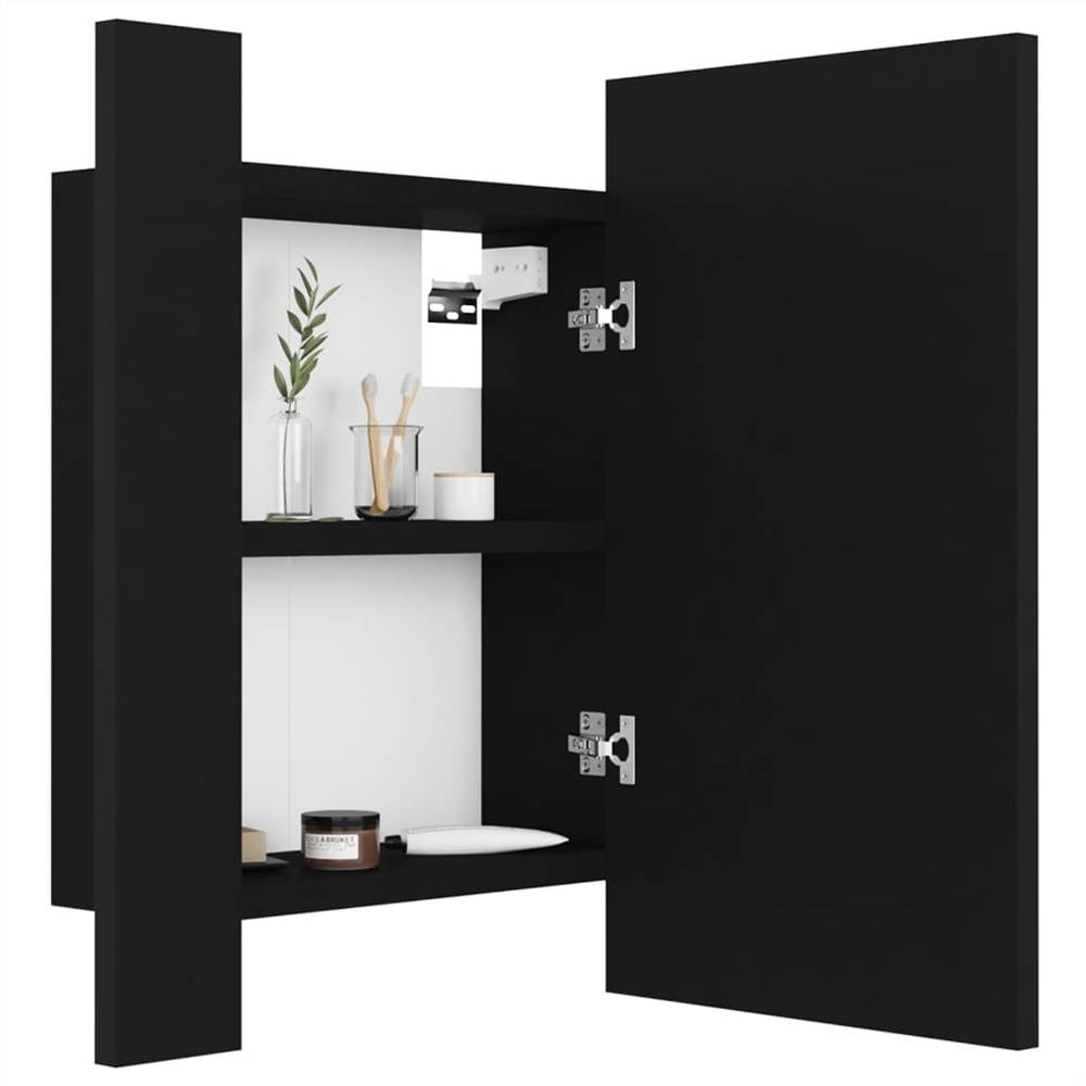 LED Bathroom Mirror Black 40x12x45 cm