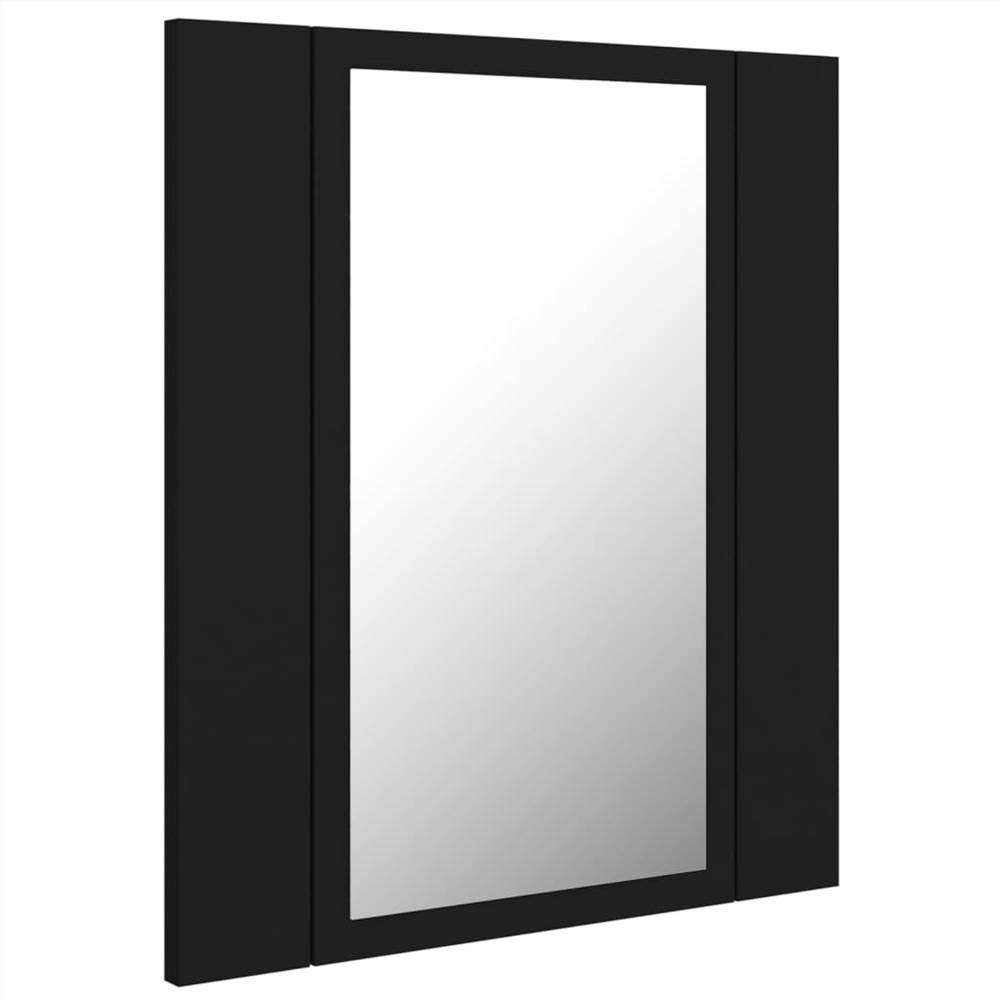 LED Bathroom Mirror Black 40x12x45 cm