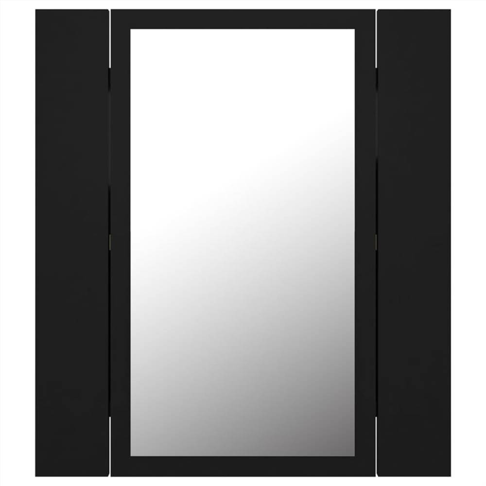 LED Bathroom Mirror Black 40x12x45 cm