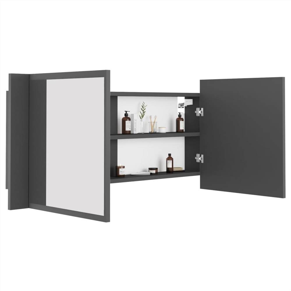 LED Bathroom Mirror Grey 100x12x45 cm