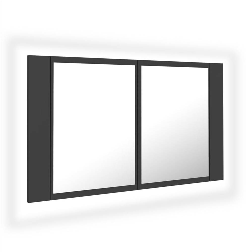 LED Bathroom Mirror Grey 80x12x45 cm
