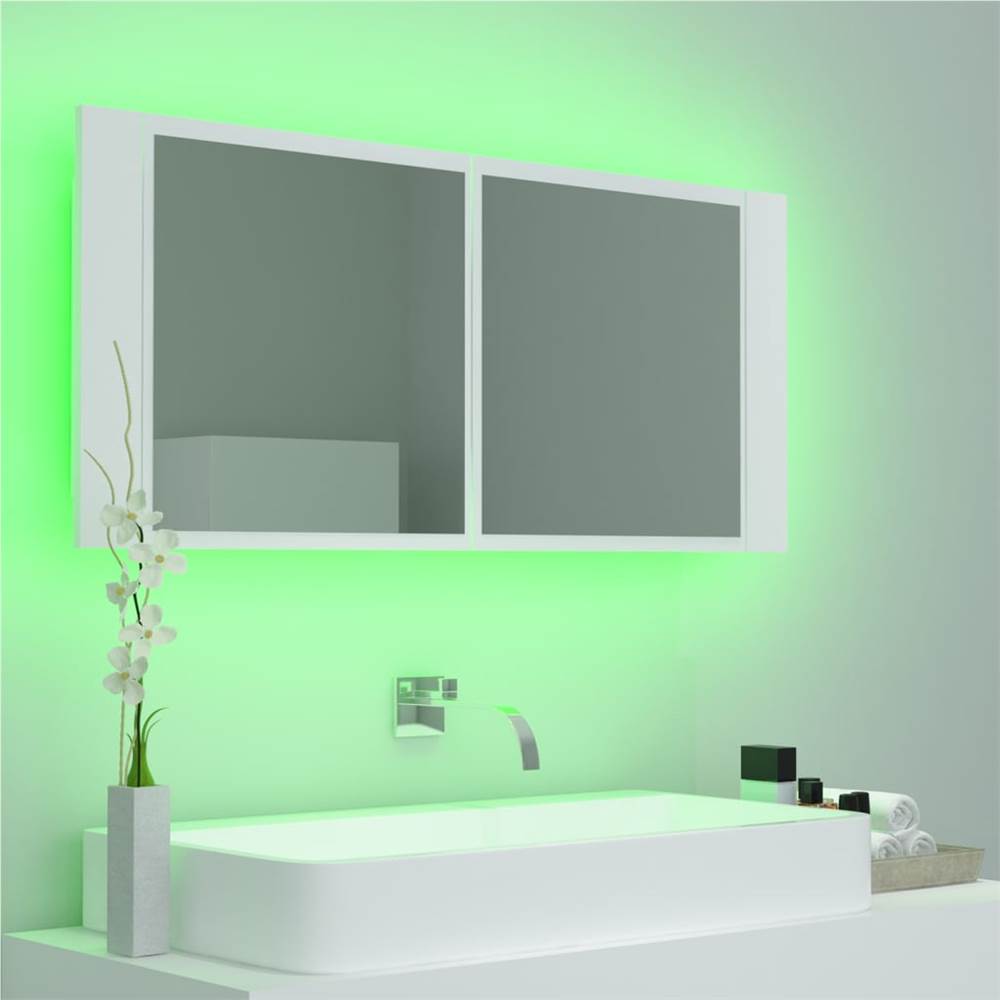 LED Bathroom Mirror White 100x12x45 cm