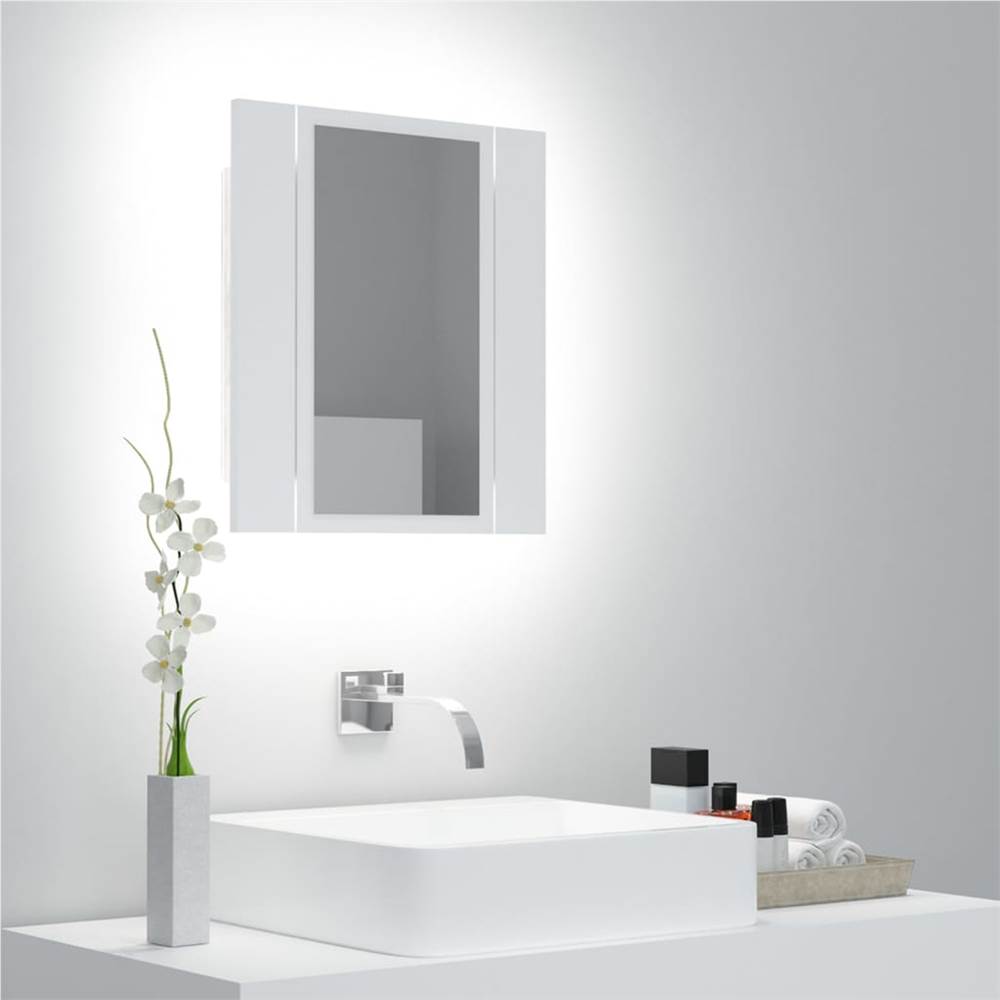 

LED Bathroom Mirror Cabinet White 40x12x45 cm