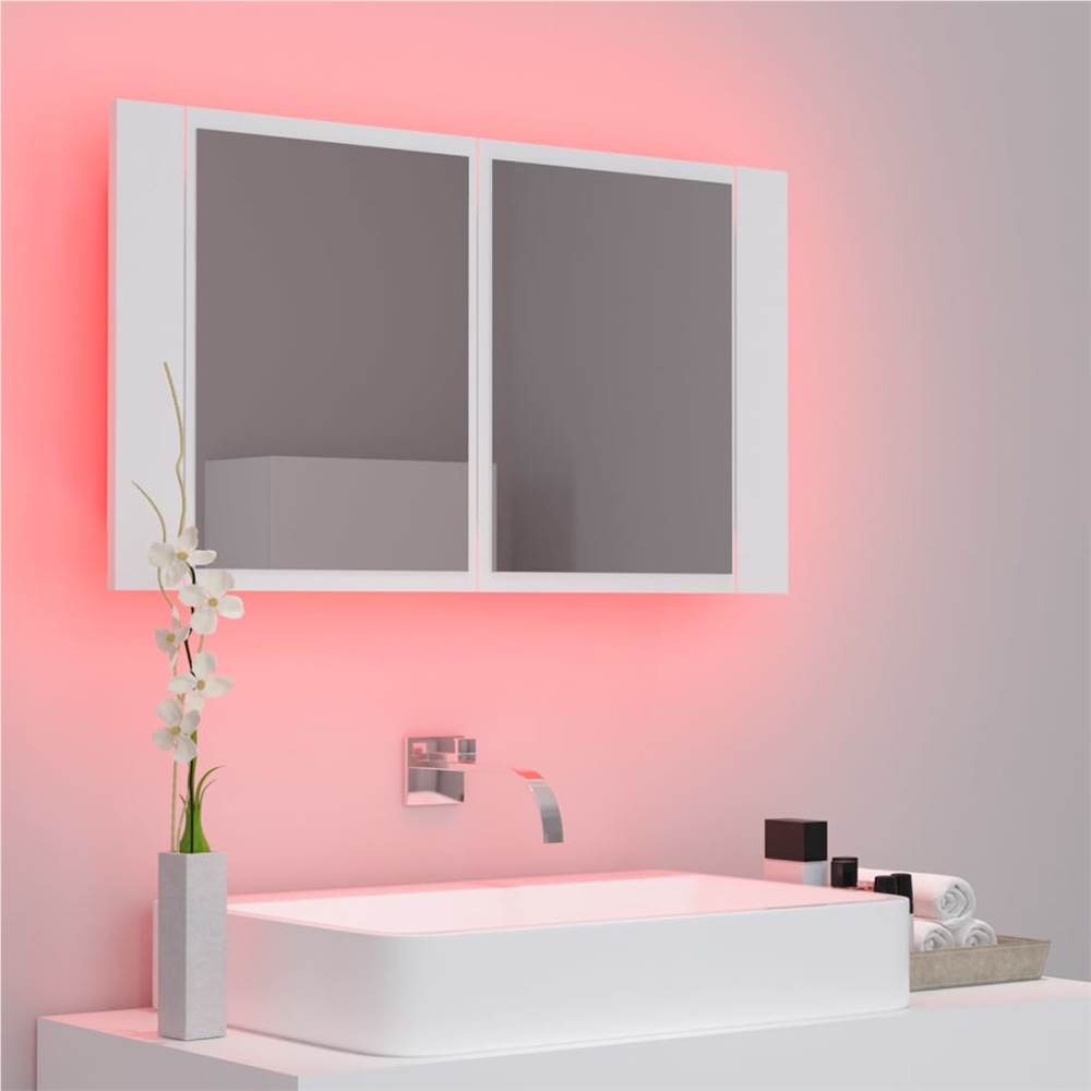 LED Bathroom Mirror White 80x12x45 cm