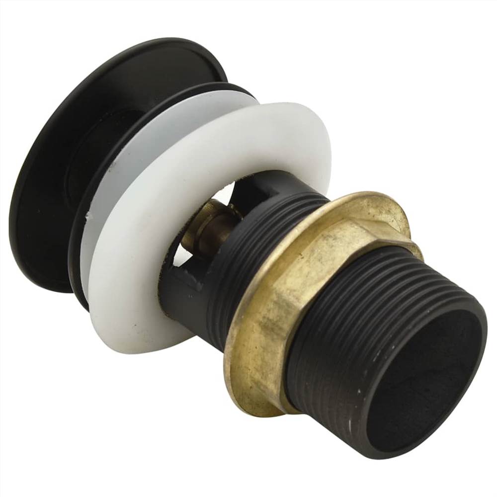 Push Drain with Overflow Function Grey 6.4x6.4x9.1 cm