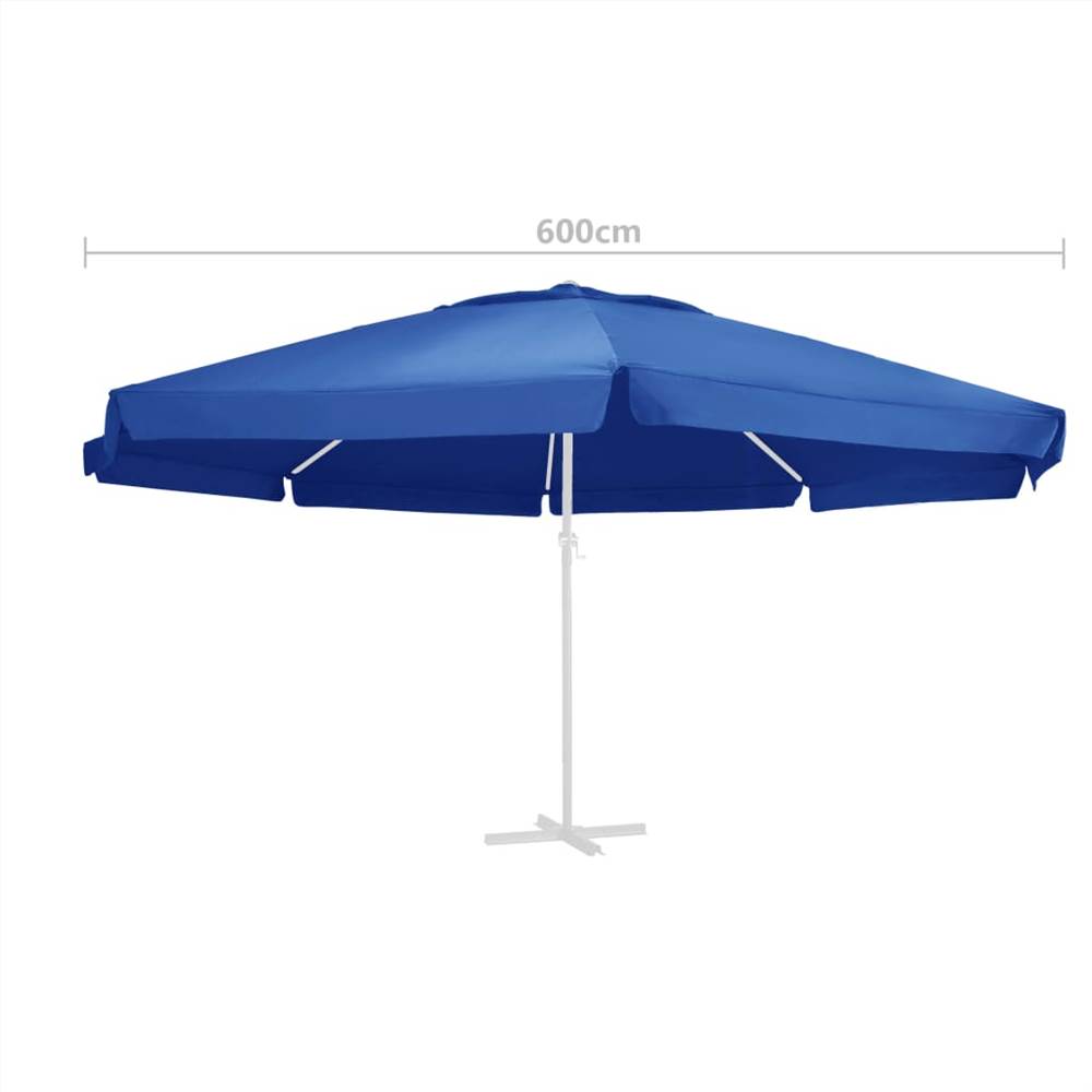 Replacement Fabric for Outdoor Parasol Azure Blue 600 cm