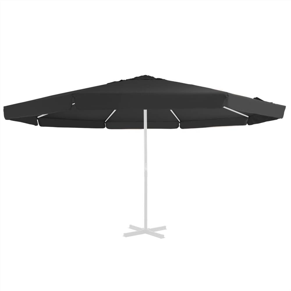 Replacement Fabric for Outdoor Parasol Black 500 cm