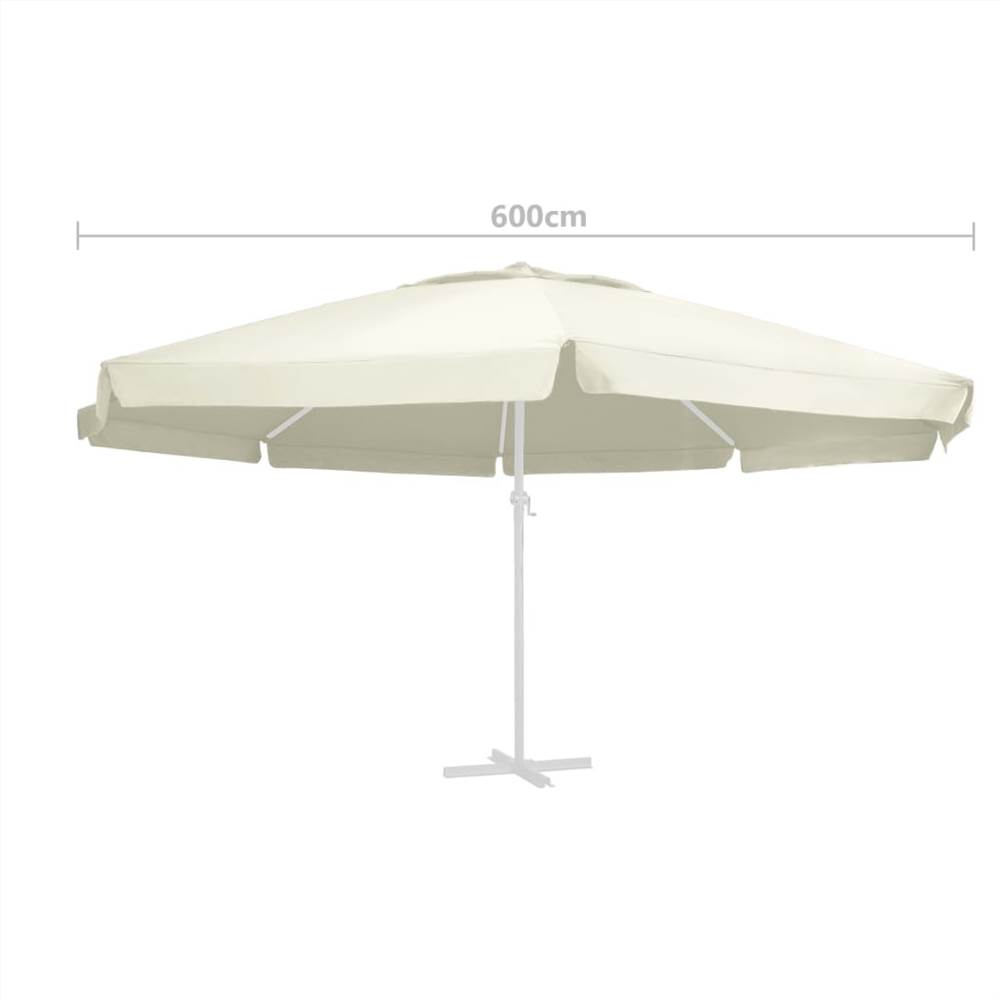 Replacement Fabric for Outdoor Parasol Sand 600 cm