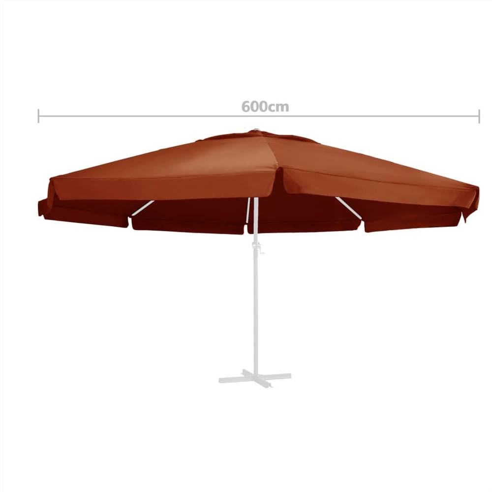 Replacement Fabric for Outdoor Parasol Terracotta 600 cm