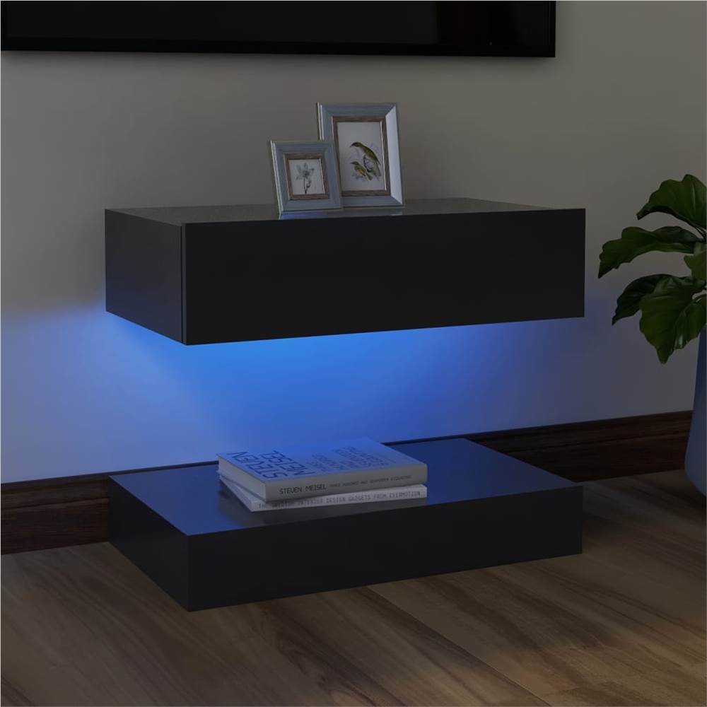 

TV Cabinet with LED Lights Grey 60x35 cm