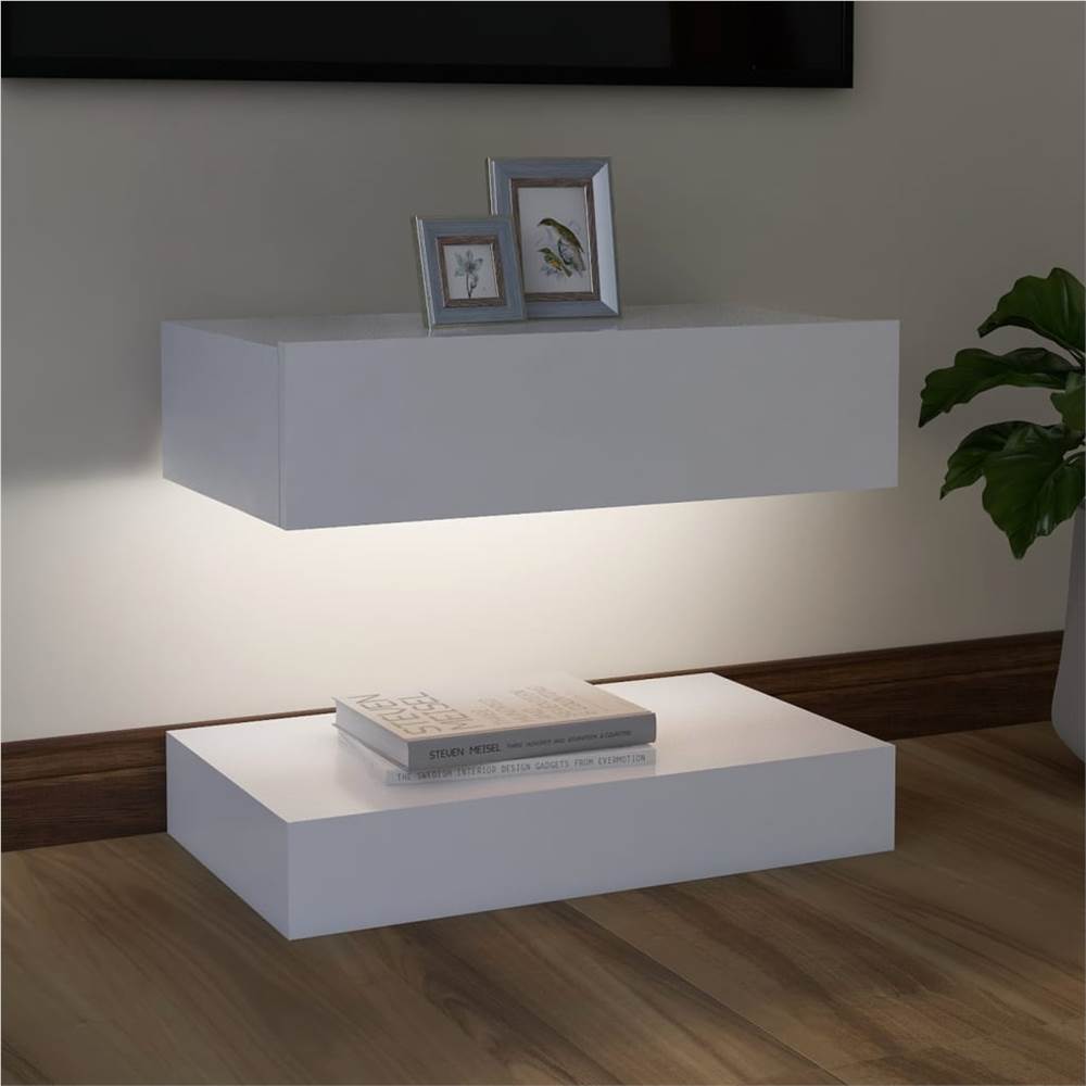 TV with LED Lights White 60x35 cm