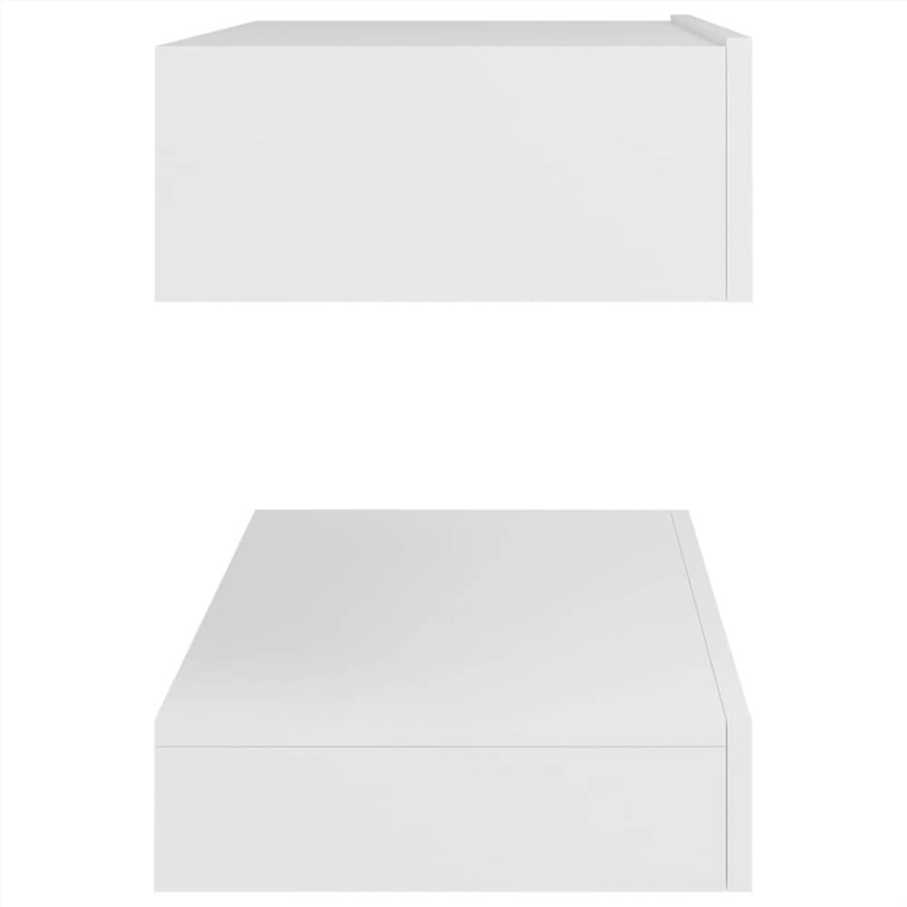 TV Cabinet with LED Lights White 90x35 cm