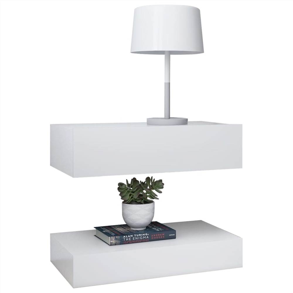 TV Cabinets with LED Lights 2 pcs White 60x35 cm