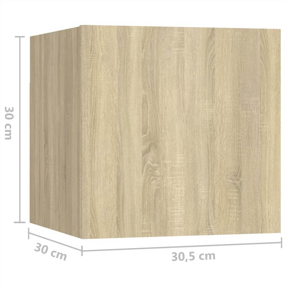 Wall Mounted TV Cabinet Sonoma Oak 30.5x30x30 cm
