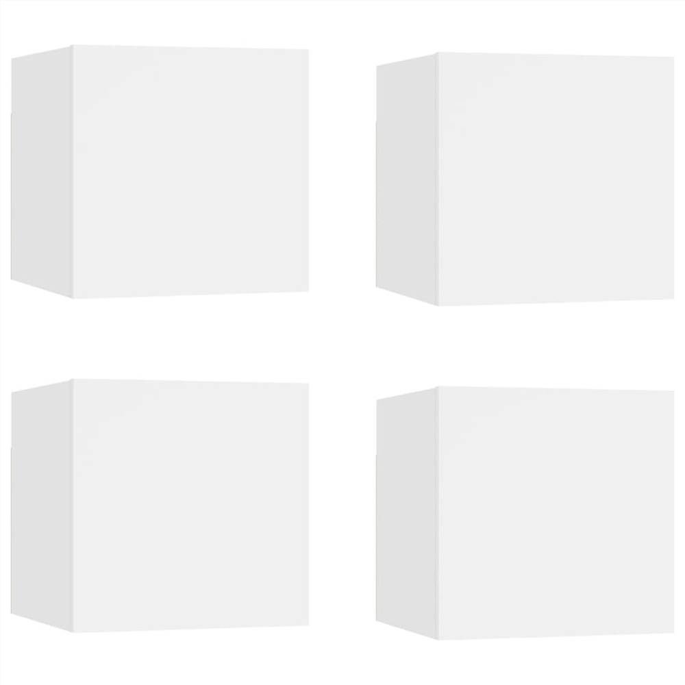 Wall Mounted TV 4 pcs White 30.5x30x30 cm