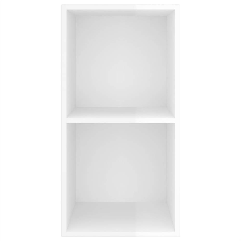 Wallmounted TV High Gloss White 37x37x72 cm Chipboard