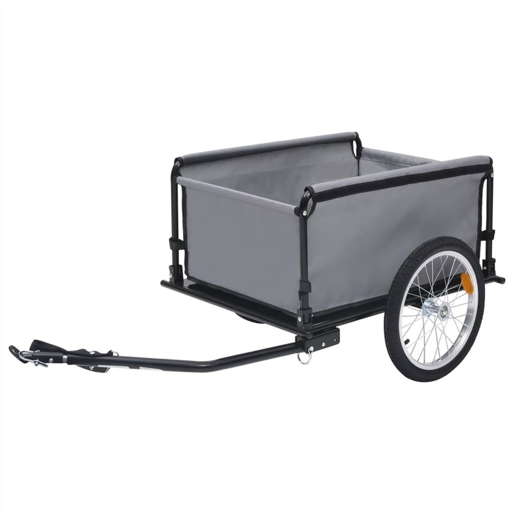 Bike Cargo Trailer Grey and Orange 65 kg 15 Bike Cargo Trailer Grey and Orange 65 kg