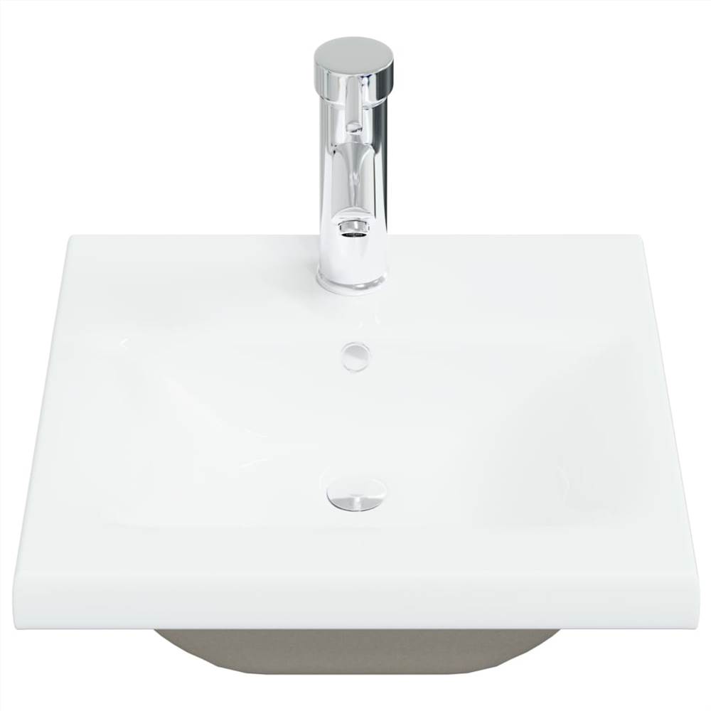 Built-in Basin with Faucet 42x39x18 cm Ceramic White