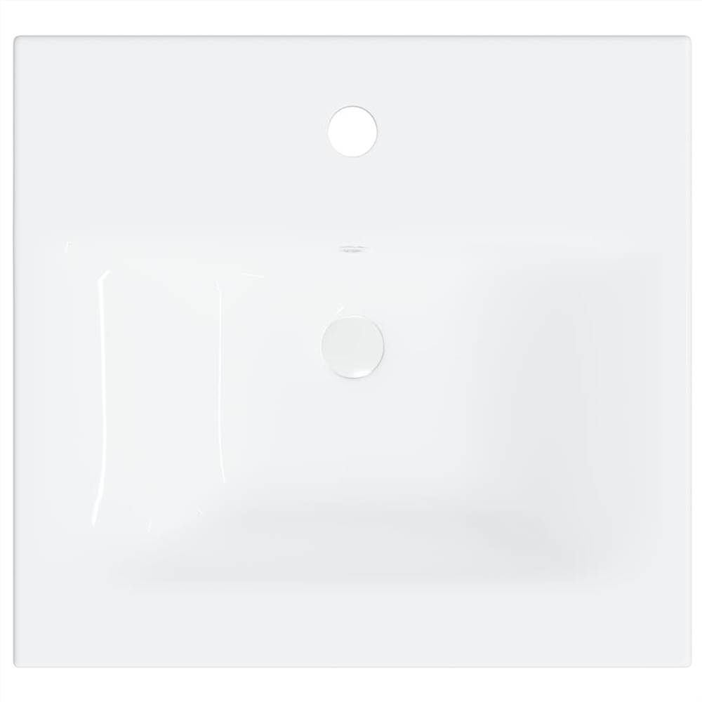 Built-in Basin with Faucet 42x39x18 cm Ceramic White