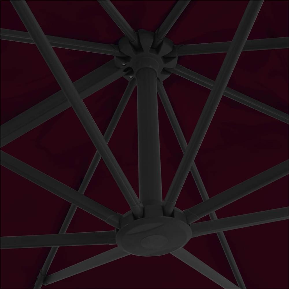 Cantilever Umbrella with Aluminium Pole Bordeaux Red 300x300 cm