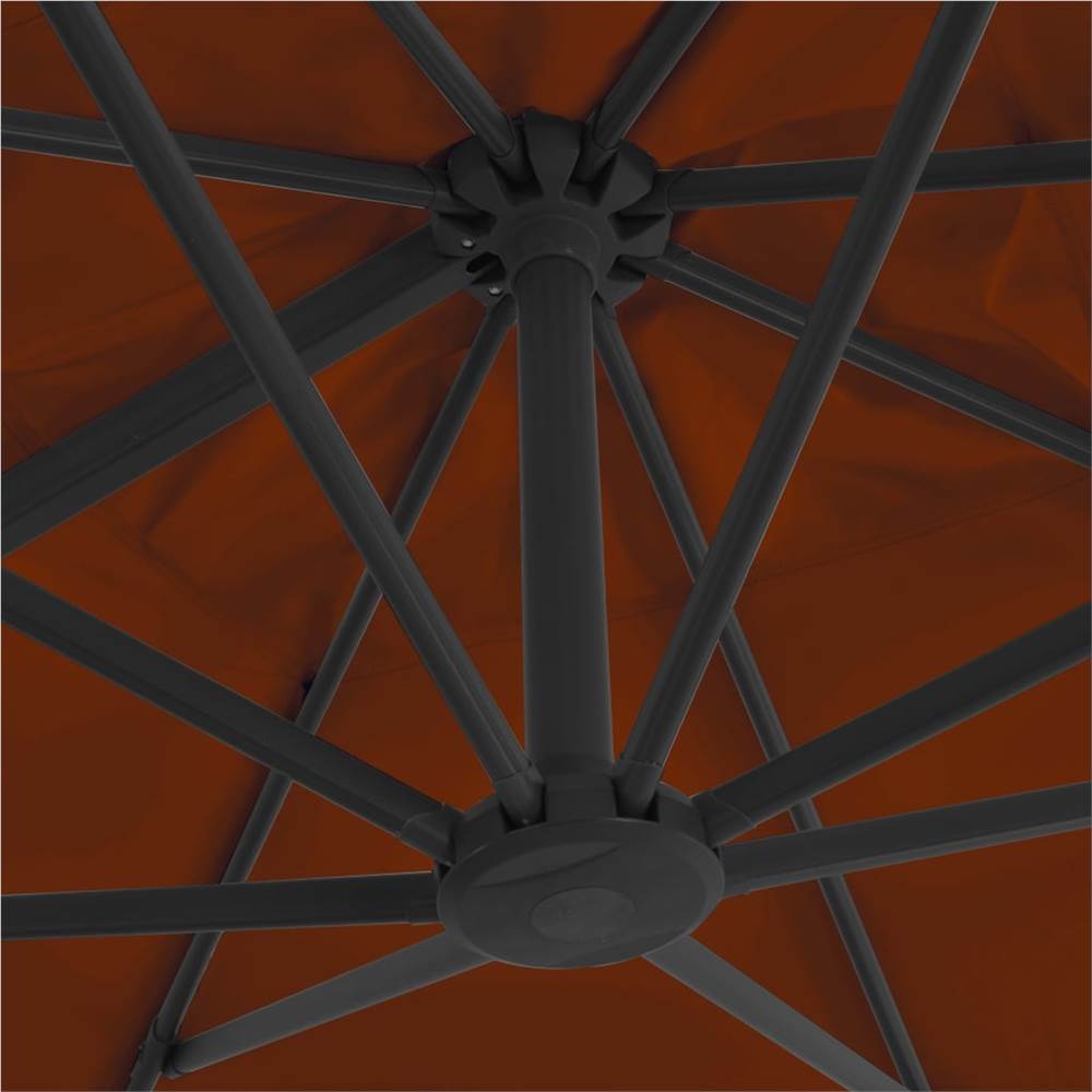 Cantilever Umbrella with Aluminium Pole Terracotta 300x300 cm