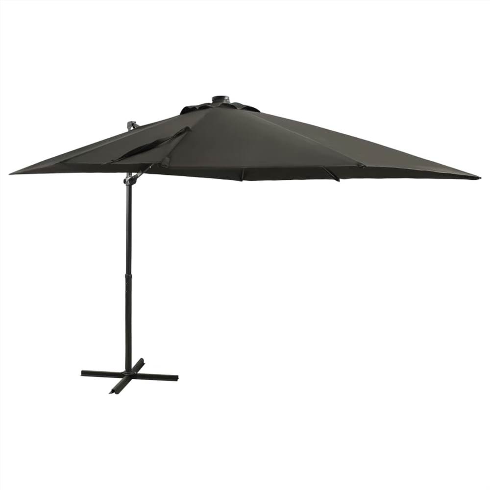 

Cantilever Umbrella with Pole and LED Lights Anthracite 250 cm