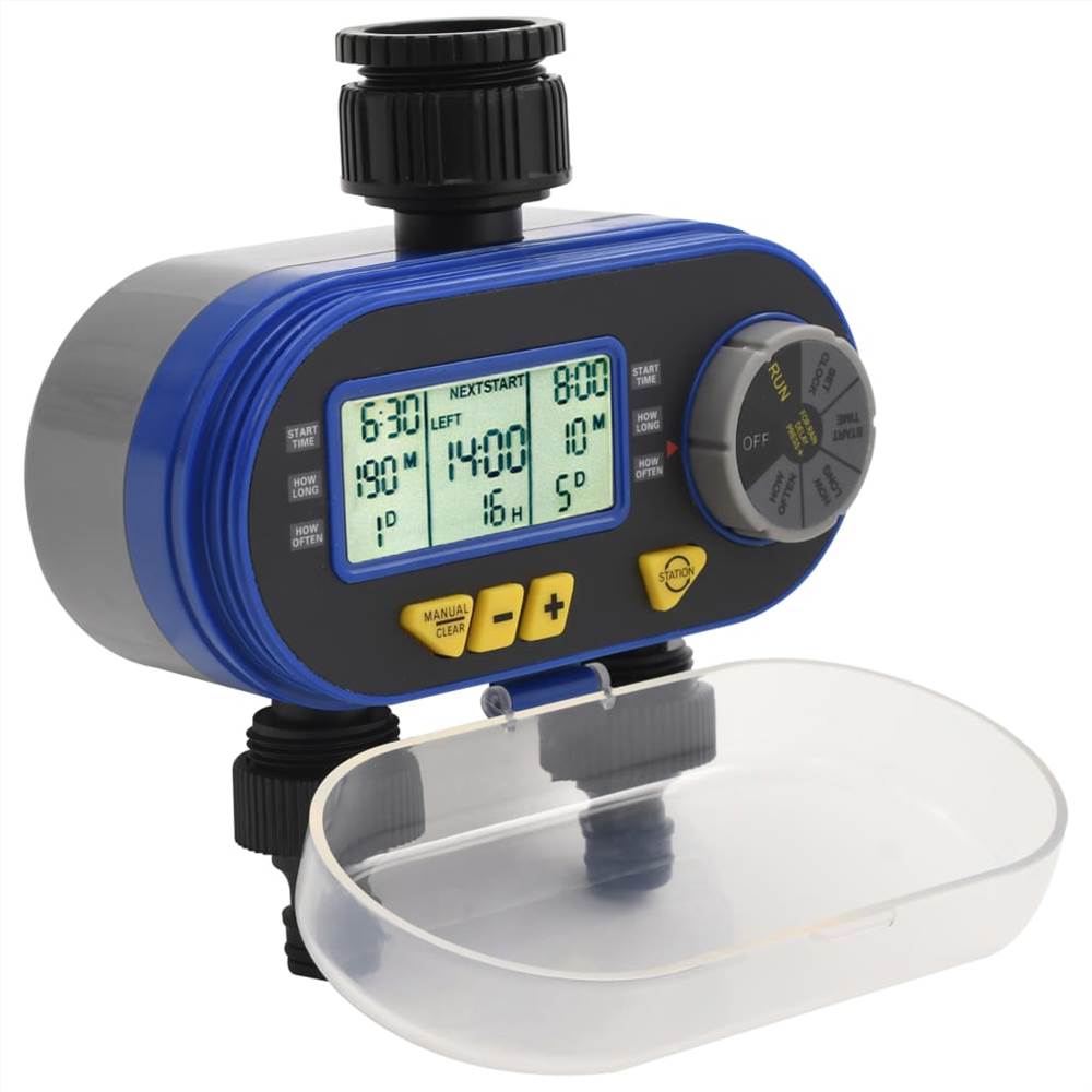 Digital Water Timer with Dual Outlet and Moisture Sensor