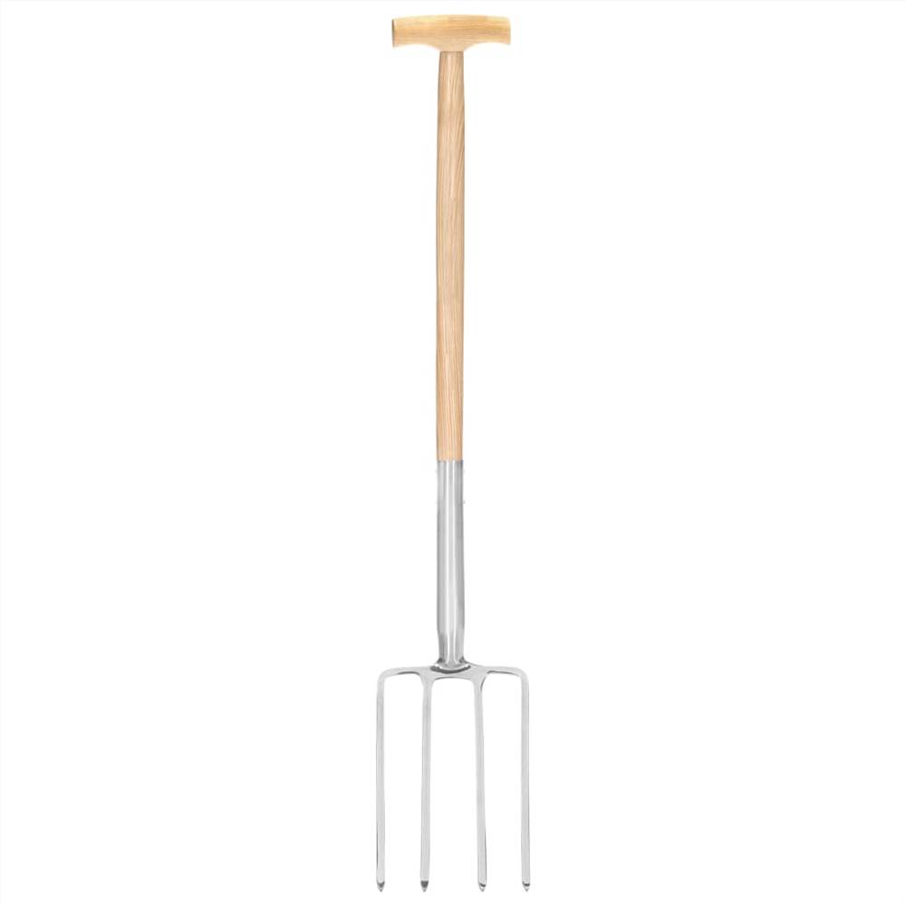 Garden Digger Fork T Grip Stainless Steel and Ashwood