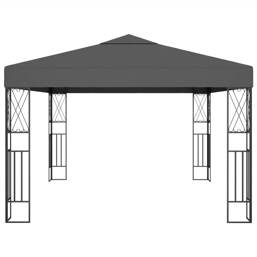 Gazebo with String Lights 3x4 m Anthracite Fabric