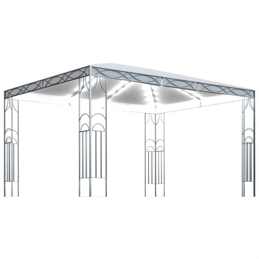 

Gazebo with String Lights 400x300 cm Cream