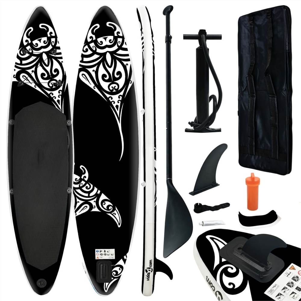 

Inflatable Stand Up Paddleboard Set 366x76x15 cm Black