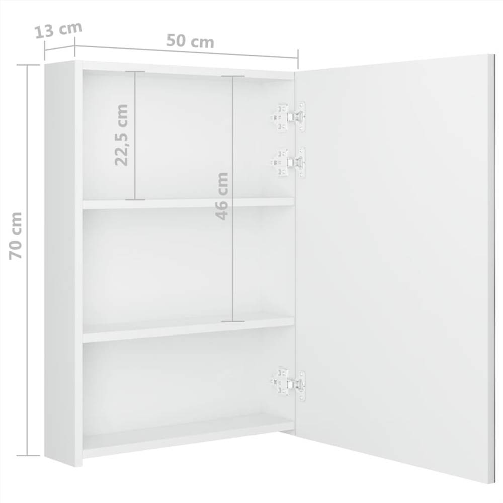 LED Bathroom Mirror Cabinet Shinning White 50x13x70 cm