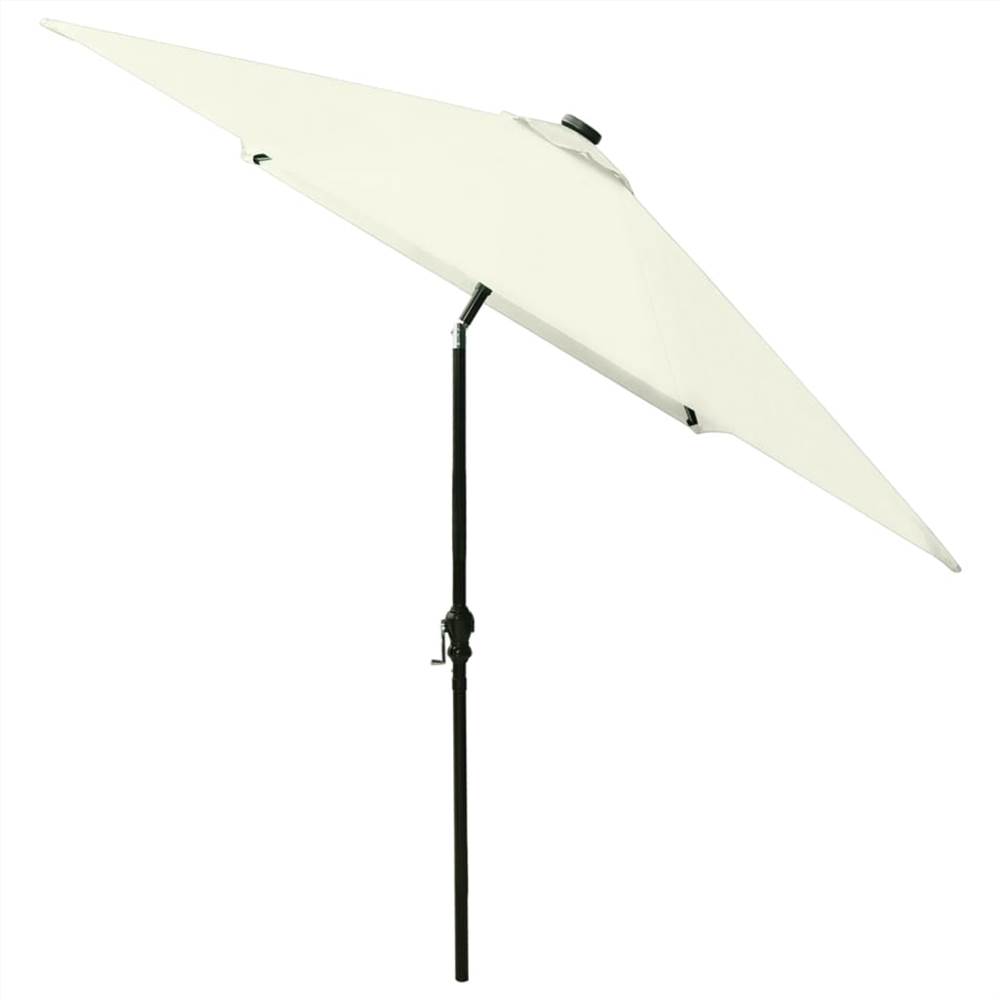 Parasol with LEDs and Steel Pole Sand 2x3 m