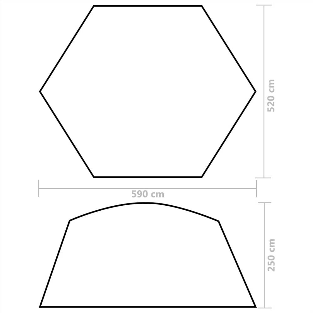 Pool Tent Fabric 590x520x250 cm Camouflage