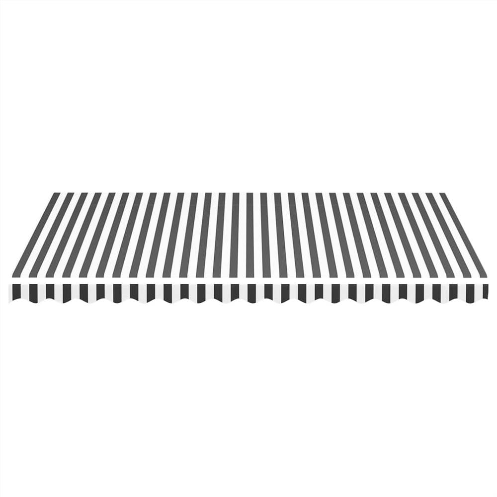Replacement Fabric for Awning Anthracite and White 4x3 m