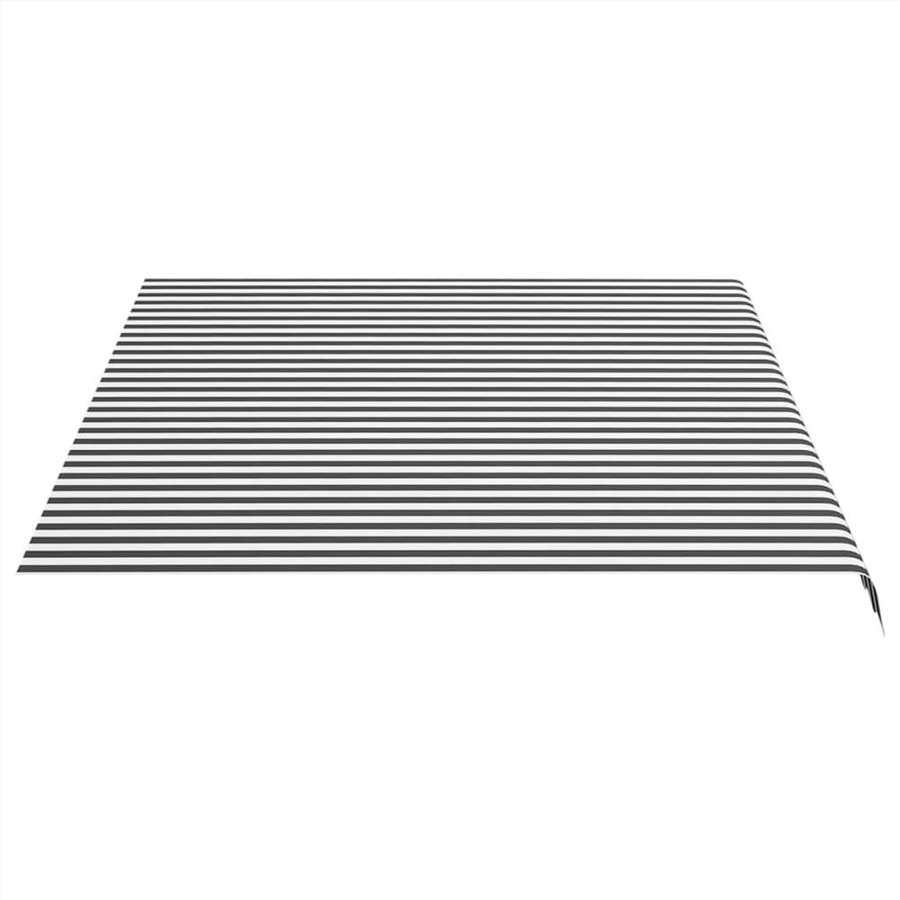 Replacement Fabric for Awning Anthracite and White 4x3 m