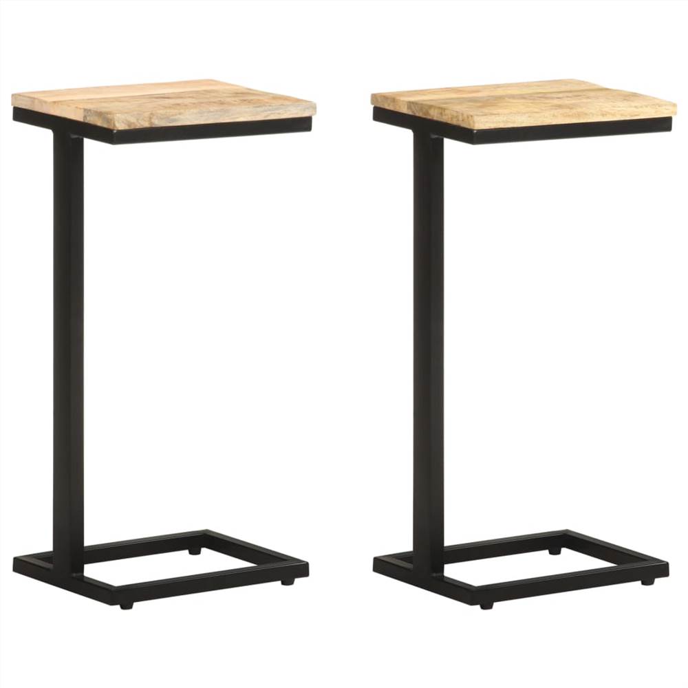 

Side Tables 2 pcs 31.5x24.5x64.5 cm Rough Mango Wood