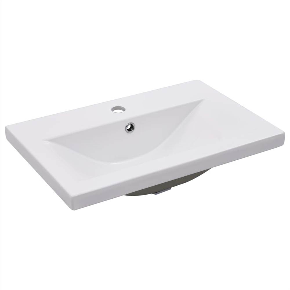 Sink Cabinet with Built-in Basin High Gloss Grey Chipboard