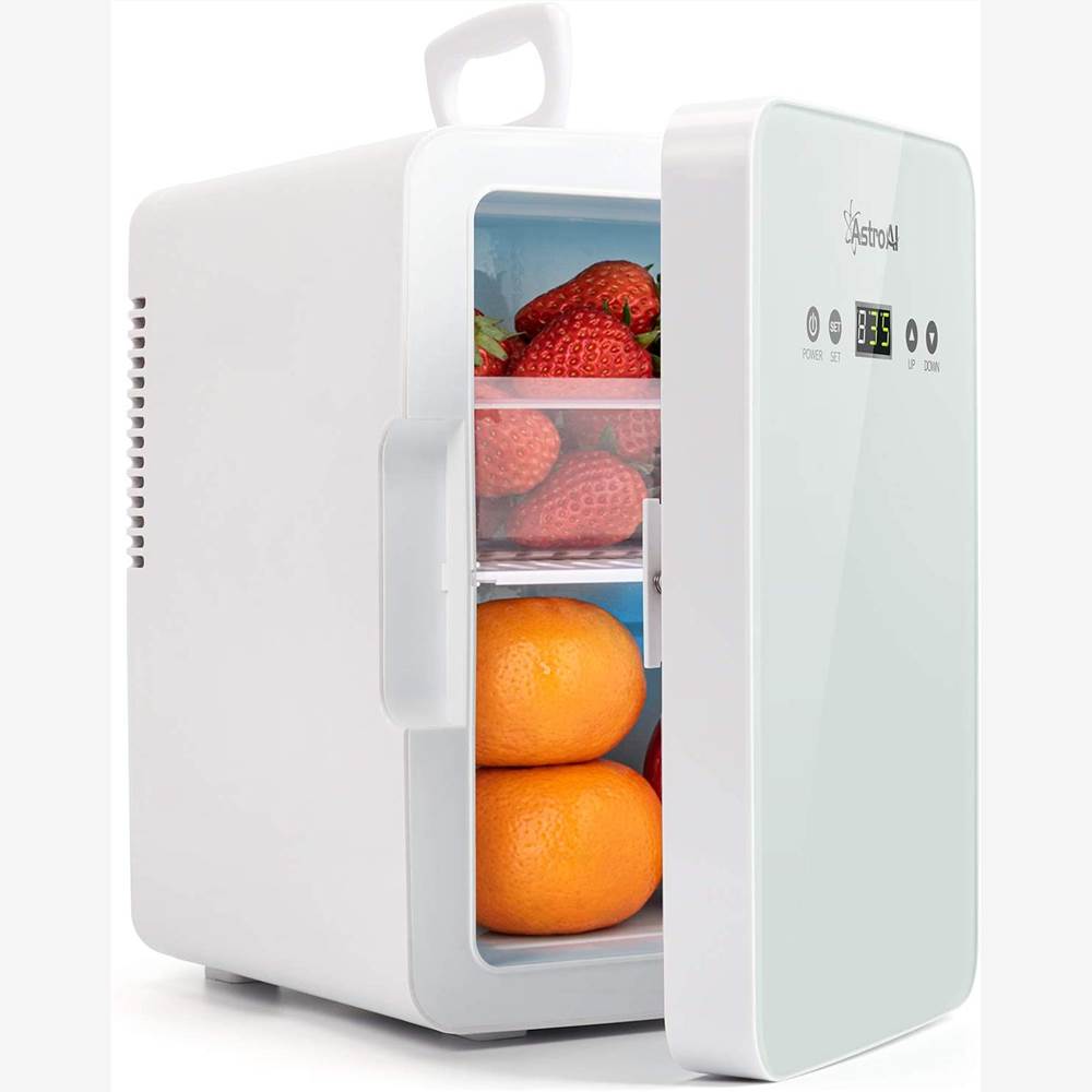 AstroAI Tragbarer Minikühlschrank 6L / 8 Dosen Kapazität Weiß